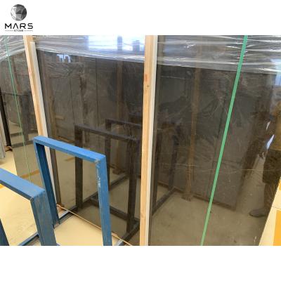 China Modern Coffee Moss Dark Brown Marble Slabs Cut To Tiles for sale