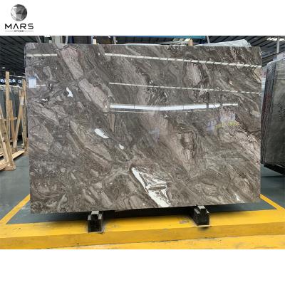 China Modern 18MM Large Polished Brown Venetian Natural Marble Stone Slabs for sale