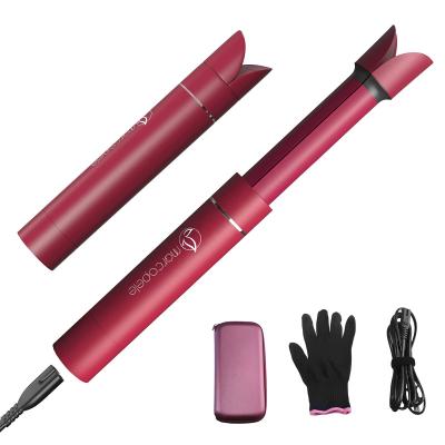 China Hotel Portable 2 In 1 Expandable Rotating Hair Straightener Flat Iron Curling Iron for sale