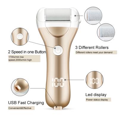 China USB Rechargeable Electric Professional Waterproof Pedicure Foot Scrubber Electric Callus Remover Hard Skin Remover for sale