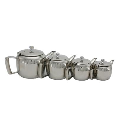 China Factory Price Sustainable Stainless Steel Coffee Teapot Mirror Polished Teapot for sale