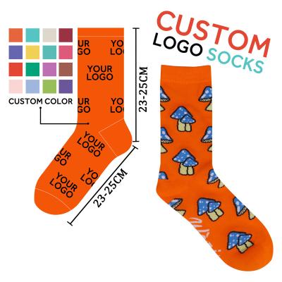 China QUICK DRY Custom Embroidery Design Your Own Custom Pattern Cotton Crew Mens Socks With Custom Logo Logo Socks for sale