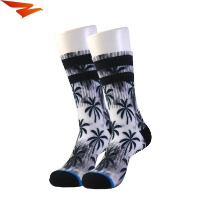 China OEM Antibacterial Service Sublimation Fashion Printing Empty Socks for sale