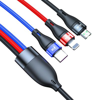 China New MP3/MP4 Player Faveo 5A USB Cable Fast Charging Cable Micro Type C 3 in 1 Usb Charging Cable for sale