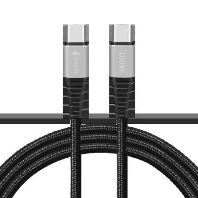 China Mobile Phone Faveo 100W Usb C Cable Fast Charging Nylon Braided USB To C Data Cable Fast Charging For Game for sale