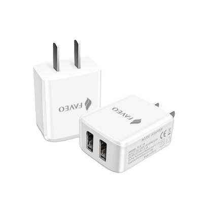 China MOBILE PHONE/TABLET/POWER BANK/MP4/MP3 Wall Adapter Charger Faveo Fast Charging Dual USB Wall Charger For iphone X 11 11pro xs for sale