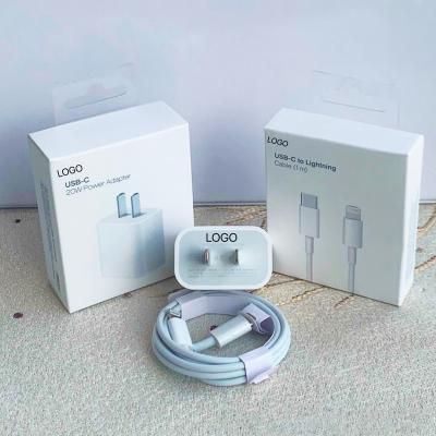 China New mobile/tablet palladium wall charger usb c charger 1M 2M usb c to light up 20w cable phone charger set for apple for sale