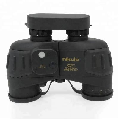 China OEM ODM Binoculars 7x50mm Military Distance Measuring Binoculars METAL and Rubber Telescope with Compass and Range Finder for sale