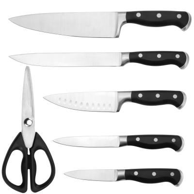 China Durable Stainless Steel Knife Set Kitchen Household Chef Knife And Scissors for sale