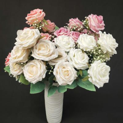 China Natural Touch China Real Touch Home Rose Decoration Artificial Flowers Group Wedding Gift for sale