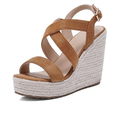 China Fashion Roman Style Woman Shoes Summer Trend Wedges Gladiator Sandals Platform Pumps for sale