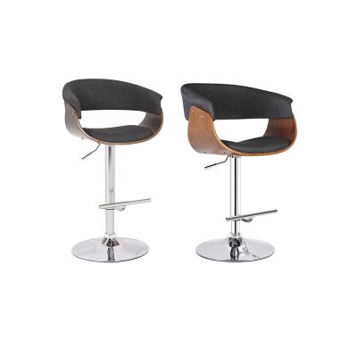 China Swivel / Height Adjustable New Arrival Chrome Leather Low Adjustable Swivel Barstool Chairs With Back for sale