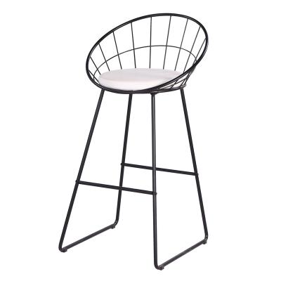 China Sturdy And Durable Professional Metal Barstool Matte Black Bar Stools With Low Back Barstool for sale