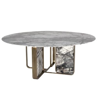 China Modern Stone Italian Minimalist Luxury Dining Table For Dining Room With Chairs Gold Legs Dining Table Marble Top Furniture for sale