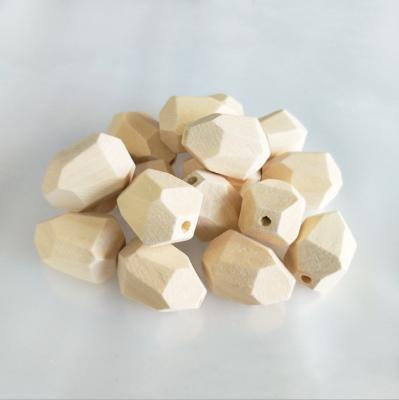 China Color Material Polygonal Outdoor Wooden Bead Africa DIY Maker Jewelry Accessories Octagonal Wooden Log Beads for sale