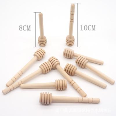 China All Factory High Quality Wooden Honey Stick Stirring Stick Coffee Jam Red Wine Wooden Stirring Stick for sale