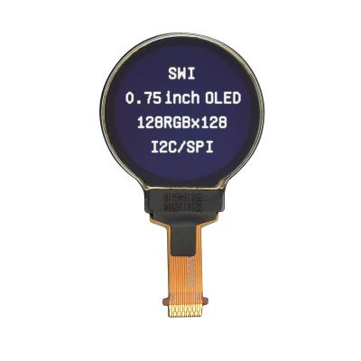 China 0.75 Inch 128X128 OLED Display Smart Watch Ultra-thin Round Touch Screen 0.75inch for sale