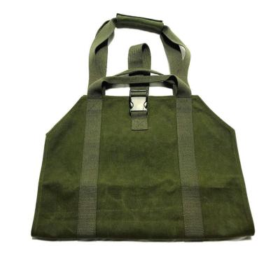 China Heavy Duty Waxed Canvas Log Carrier Tote Bag, 39