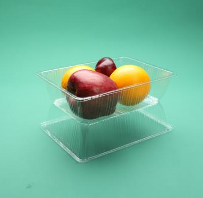 China Custom Disposable Transparent 500g Pet Fruit Vegetable Plastic Container With Lid for sale