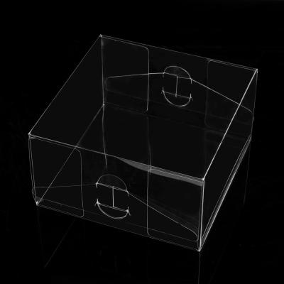 China Clear Plastic Crytal Packing PET Material Cake Food Cube Box Wholesale Disposable Packaging Transparent Disposable Environmental for sale