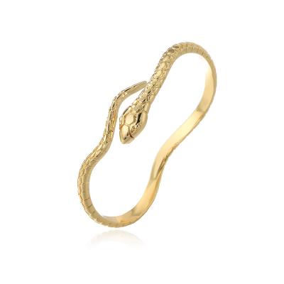 China Retro fashion HOT trend hip hop bracelet accessories copper 18K gold female snake bracelet plated animal bracelet for sale