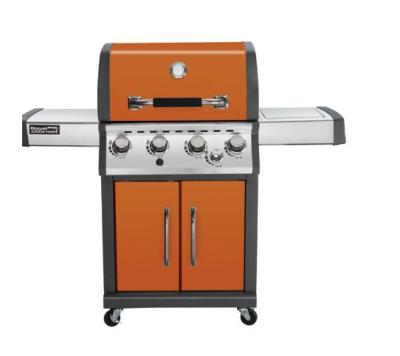 China New Products Difference Color 4 Easily Assembled Main Burner With Side Burner Door Barbecue Grills Design for sale