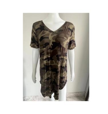 China Factory Best Womens Tunics Wholesale Custom Casual Polyester Camouflage Women's Casual Tunics for sale