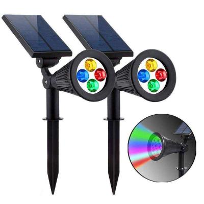 China 2 IN 1 Solar Garden Spot Light RGB Color Changing LED for Outdoor Lawn Power Supply Solar for sale