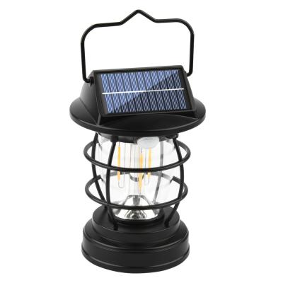 China Solar colgante batería recargable alimentada con oscurecimiento exterior camping lámpara de mano a prueba de agua en venta