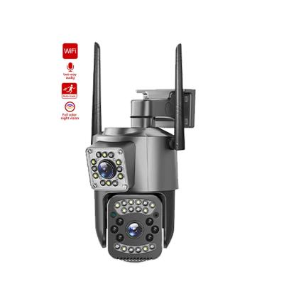 China 4MP de seguridad IP inalámbrica con doble lente 4G de bala PTZ cámara V380 de bala 3.5 pulgadas Negro en venta