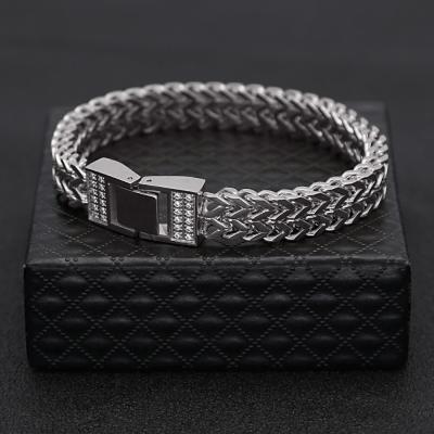 China Durable Gold Plated Punk Jewelry 2021 Stainless Steel Keel Chain Bracelet For Men Fashion Style for sale