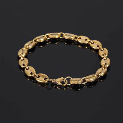 China Goods New Arrival Hip Hop Fashion Jewelry 8mm 11mm Cuban Pig Nose Stainless Steel Chain Men Bracelet 2021 for sale