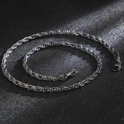 China New CLASSIC Black Stainless Steel Braided Men's Franco Chain Jewelry for sale