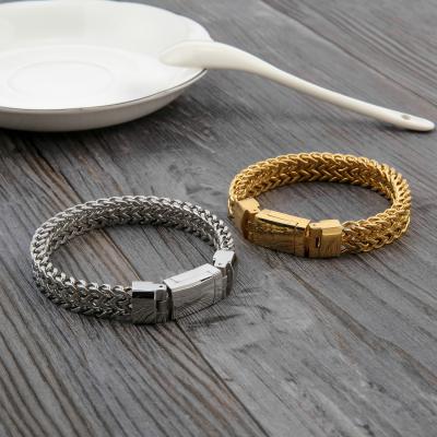 China New fashion jewelry punk stainless steel durable multilayer bracelet for men for sale