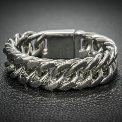 China High Quality Durable 18K Chunky Chain Bracelet Stainless Steel Men Jewelry for sale