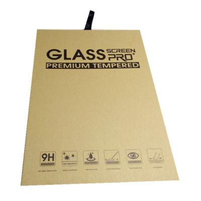 China Recycled Custom Materials Kraft Paper Tempered Glass Case Kraft Paper Box Mobile Screen Protector for sale