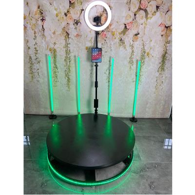 China 2022 New Custom 360 Metal Photo Booth 360 Backdrop Enclosure In With LED Lights for sale