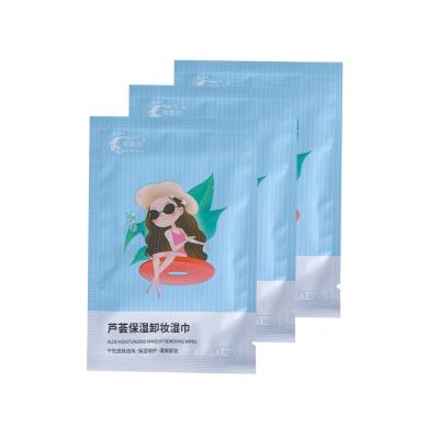 China Aloe Vera Caring Cleansing Face Gentle Natural Home Makeup Wipes for sale