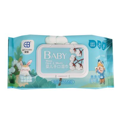 China Wholesale Low Price Hand And Mouth And Baby Bottom Cleaning Cloths Manufacturers Can OEM 100% Pure Water Baby Wet Cloths for sale