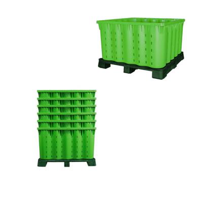 China Vented Bulk Plastic Bin Field Fruit Bin 780L for sale