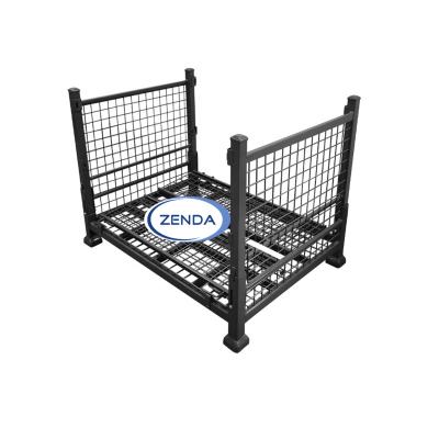 China Quality Assurance 1500kg Heavy Duty Foldable Stackable Warehouse Pallet 1500kg Steel Cage Stillage for sale