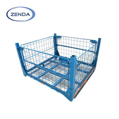 China Double Faced Customizable Stable Quality Wire Mesh Metal Cage Pallet Stillages for sale