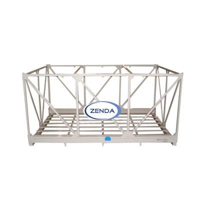 China Collapsible Hot Selling Box Wire Mesh Roll Trolley Metal Storage Cage Stackable Pallet For Cargo Transport for sale