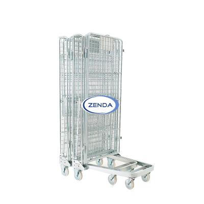 China China Manufacturer Custom Folding 500kg Loading Capacity Universal Supermarket Roll Cage Container 500kg for sale