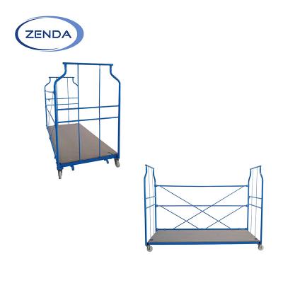 China High Quality Logistics Wheels Cage Container Furniture Trolley For Warehouse Storage 600kg for sale