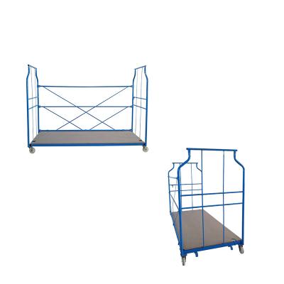 China Storage Warehouse Roll Furniture Hand Foldable Trolley for sale