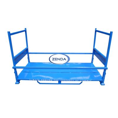 China Wholesale Powder Coated Heavy Duty Foldable Steel Stillage Rack For Storage Space Saving Requirements for sale