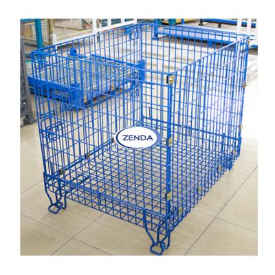 China Professional Equipment Steel Galvanized Collapsible Container Welded Collapsible Wire Mesh Cages 50x100 (mm) for sale