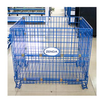 China China Manufacturer 500kg Loading Capacity Storage Steel Security Medium Duty Folding Cage 50x100(mm) for sale