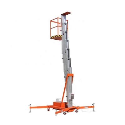 China 6m-16m Vertical Telescopic Single Mast Lift Aluminum Alloy Aerial Work Platforms for sale